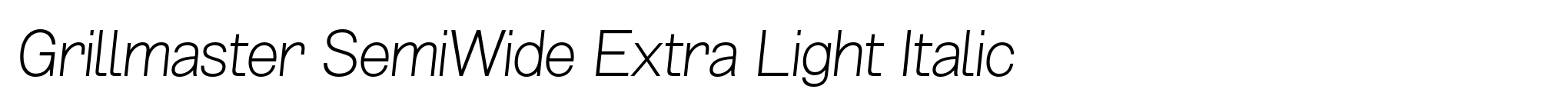 Grillmaster SemiWide Extra Light Italic image